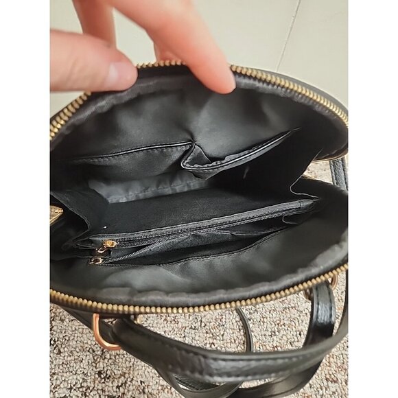 Miztique Black & White Convertible Backpack Purse  11 x 10 x 4 inches - Picture 2 of 5